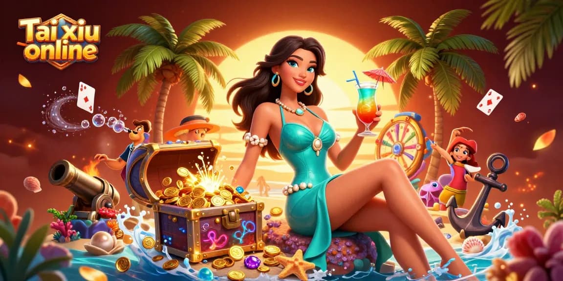 Experience Tai xiu online with vibrant visuals of games, excitement, and luxurious play.