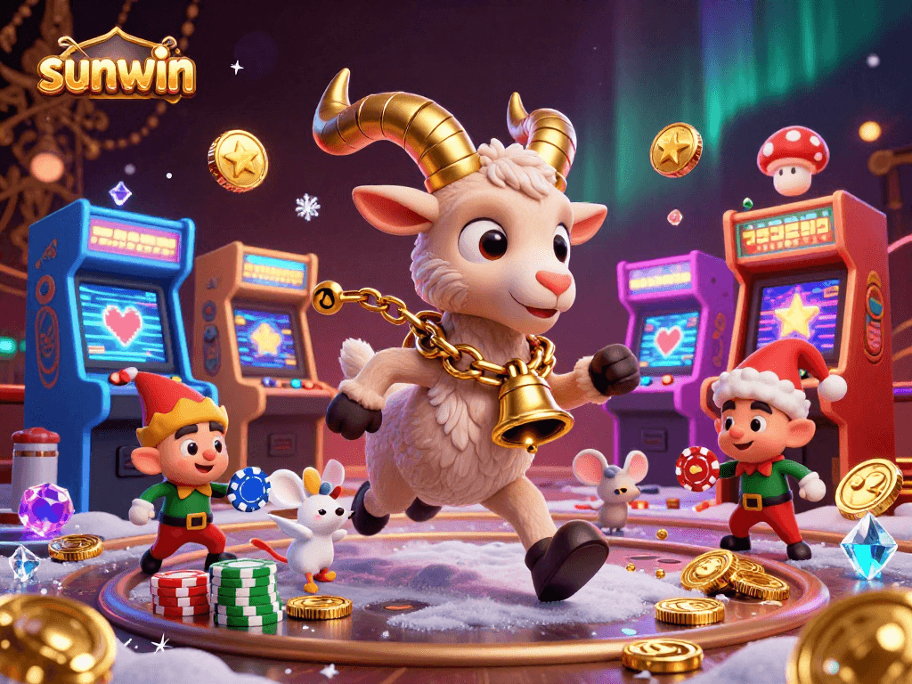 sunwin captures the festive chaos of a holiday-horror casino with Krampus and playful characters.
