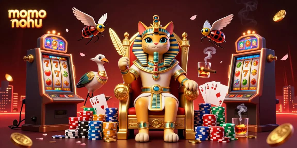 Spin the lucky reels at momo nohu, featuring vibrant slot machines and thrilling jackpot scenes.