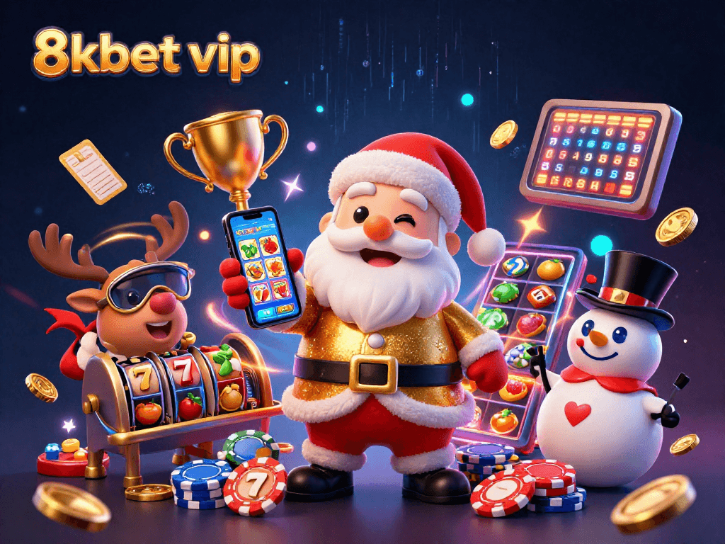 Experience thrilling slots with 8kbet vip as Santa Claus and friends bring jackpot excitement!