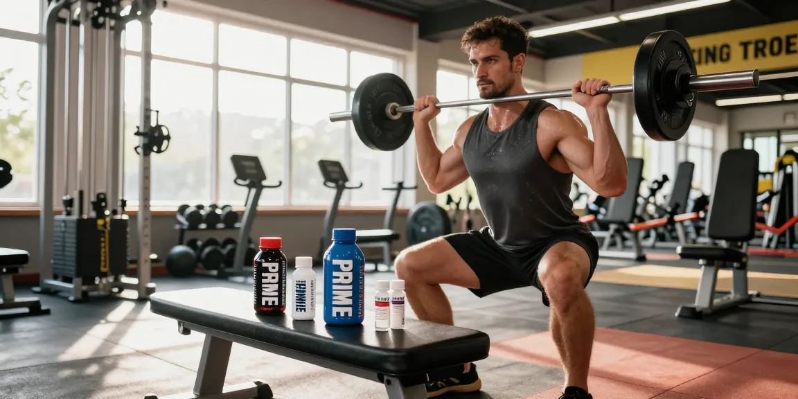 Fitness enthusiast using Prime Pharma Steroiden in a vibrant gym setting