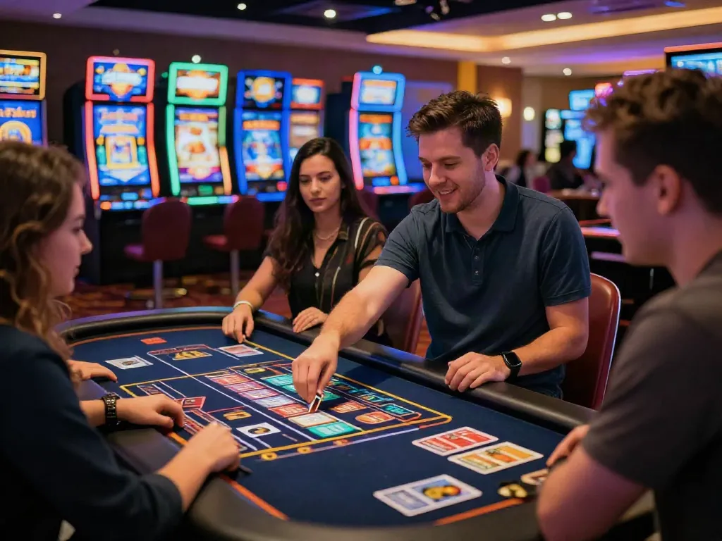 Casino gaming at https://red88.limited/ with live dealer and vibrant slot machines.
