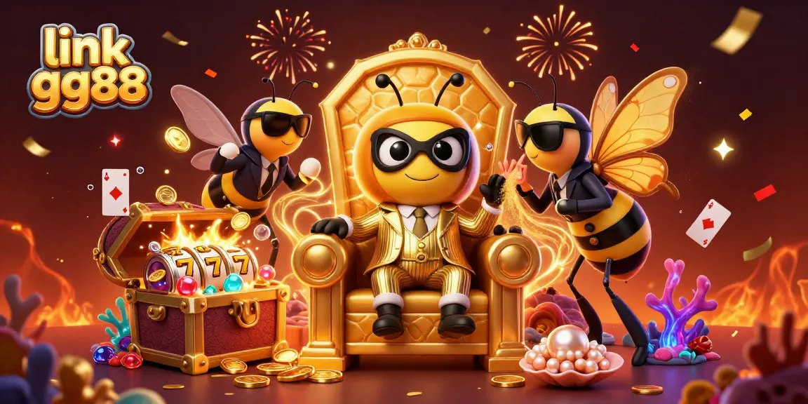 Experience the excitement of online gaming with link gg88, featuring a cartoon bee mob boss and exciting slot game elements.