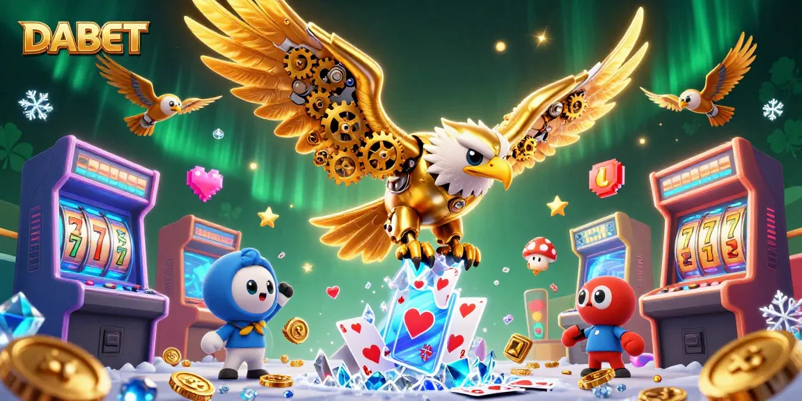DABET players win big in a vibrant casino universe filled with golden eagles and exciting games.