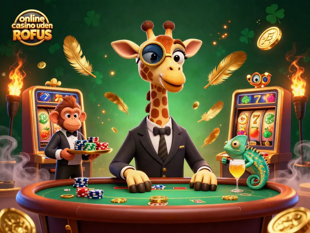 Experience the thrill of online casino uden ROFUS with high-roller gaming and vibrant characters.