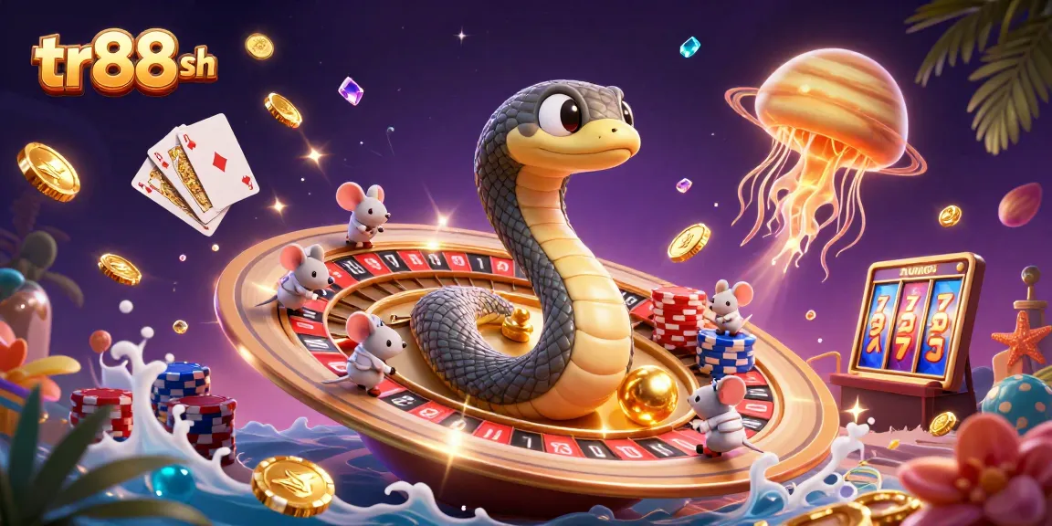 Engage in thrilling bets at tr88 sh's cosmic casino with lively characters and sparkling treasures.