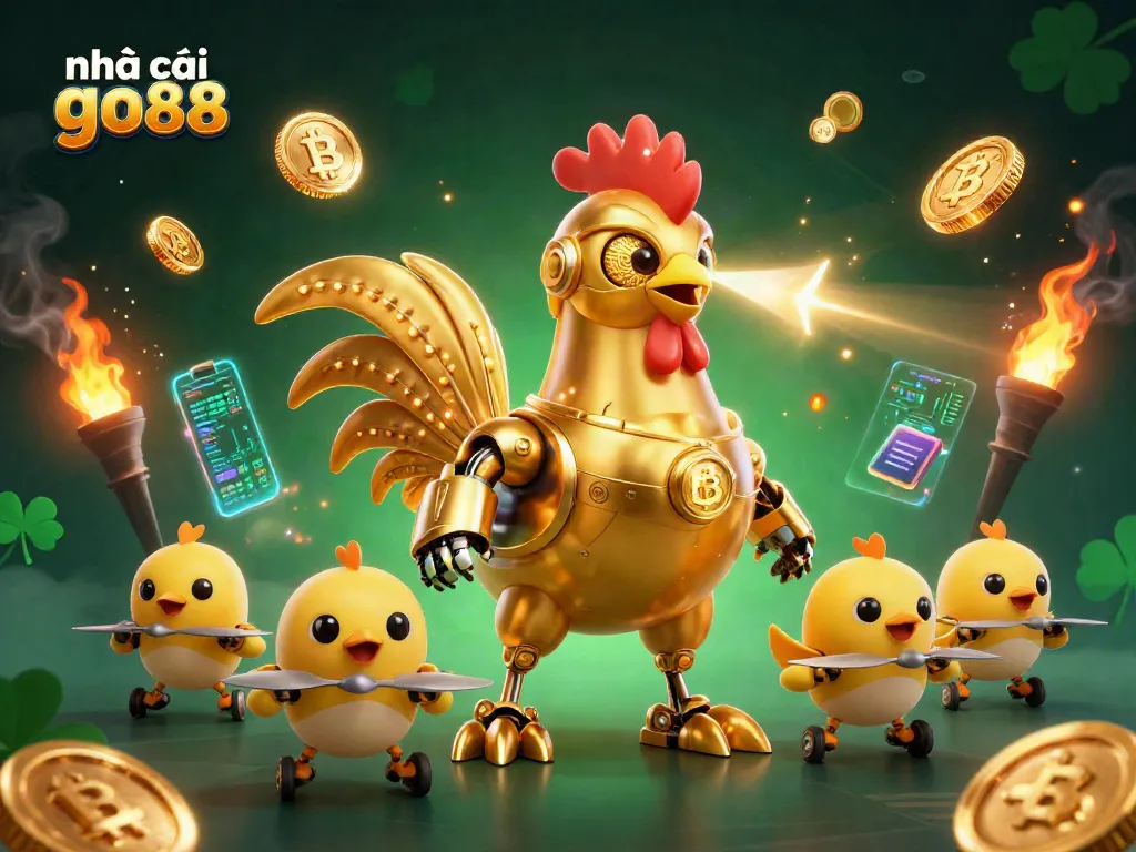 Trải nghiệm cá cược tại nhà cái go88 với robot gà vàng tân tiến và đồng tiền điện tử