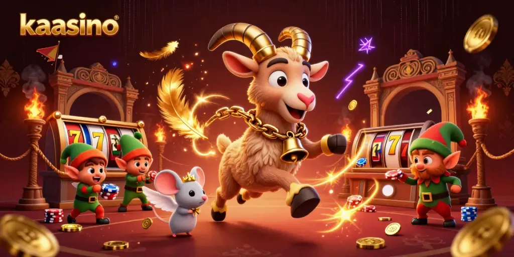 Kaasino offers thrilling 3D casino action with Krampus, angel mouse, and mischievous gremlins.