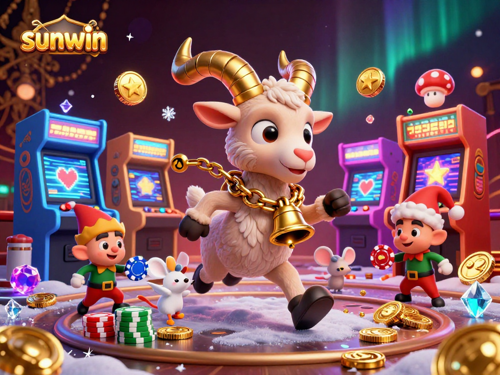 sunwin captures the festive chaos of a holiday-horror casino with Krampus and playful characters.