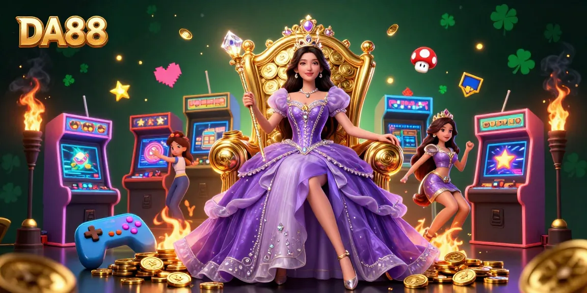 Engaging action shot featuring DA88 in a casino-themed digital illustration with vibrant gaming elements.