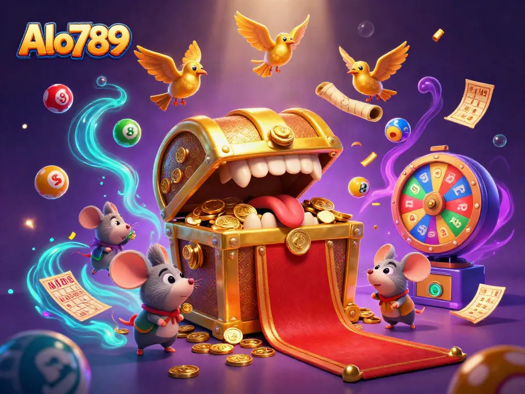 Alo789 enhances online gambling excitement with colorful lottery elements and unique casino treasures.