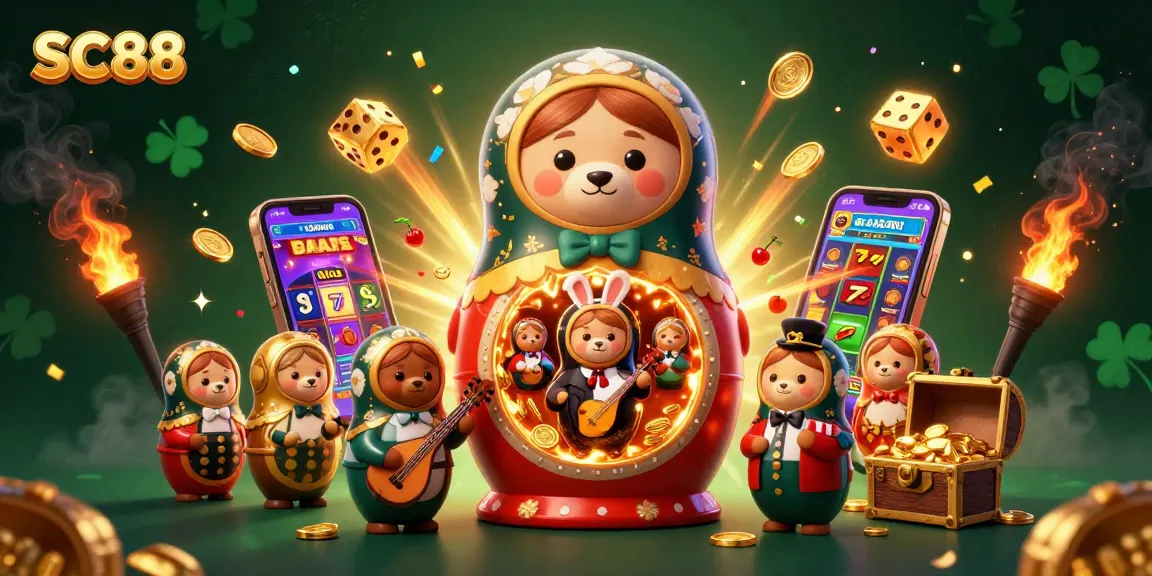Play SC88 games featuring a dynamic scene with playful characters and jackpot excitement.