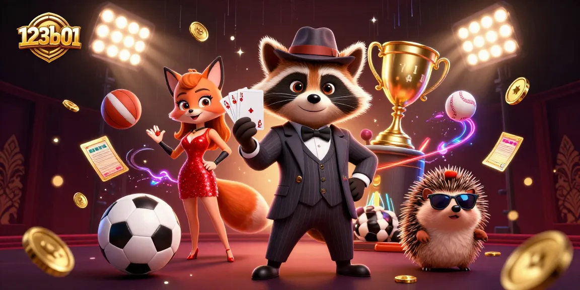 Engage with 123b01's thrilling sports betting scene featuring dynamic characters and iconic gambling elements.