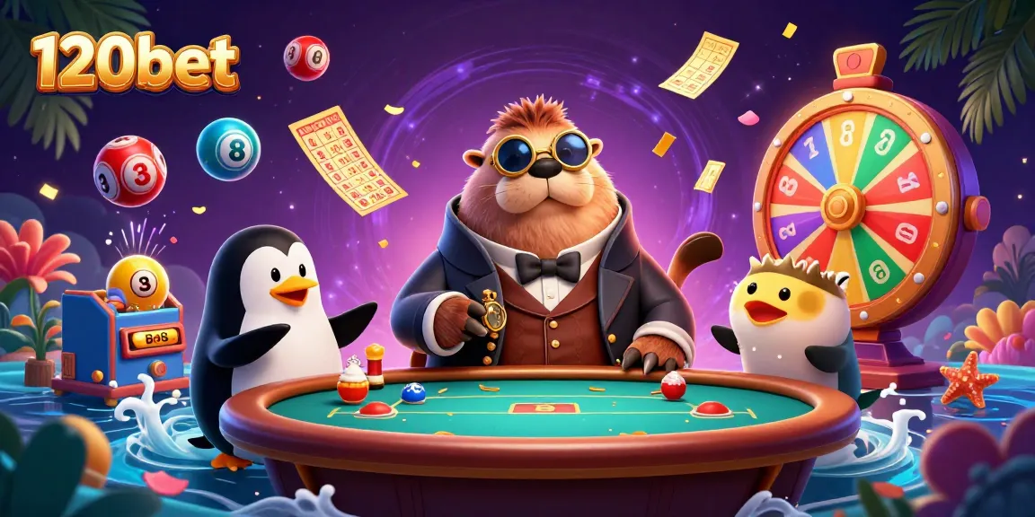 Experience excitement at 120bet with a jolly walrus, sophisticated dealer, and dynamic lottery elements.