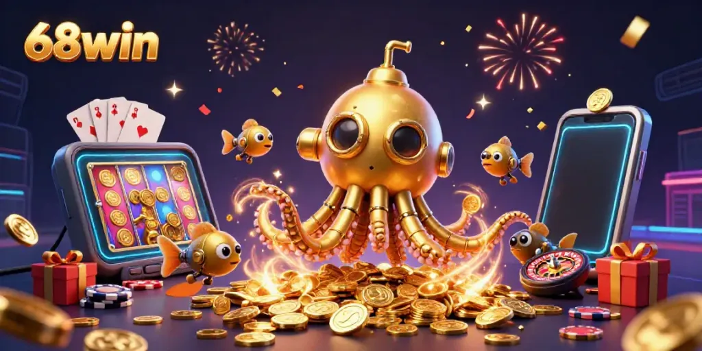 Experience thrilling gameplay with 68win's vibrant slot games and riches undersea.