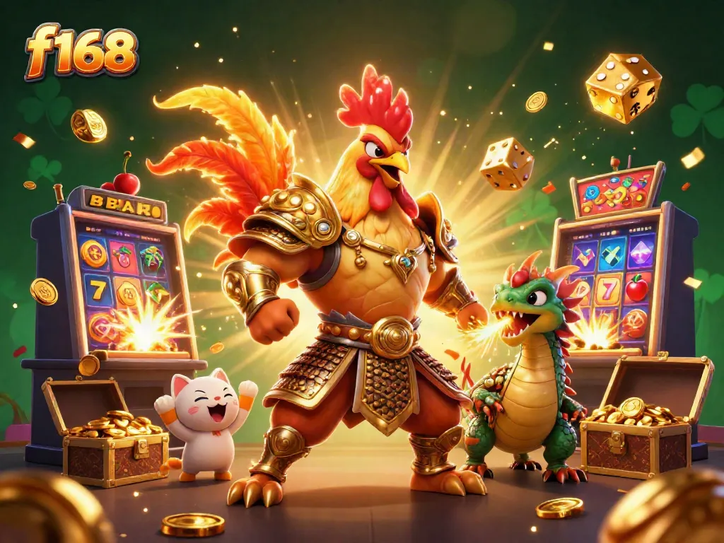 Experience the thrill of winning jackpots at f168 with dynamic characters celebrating casino games!