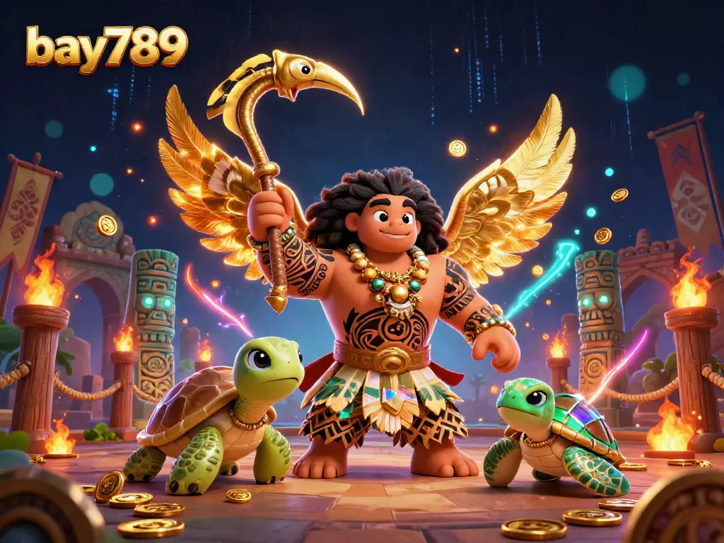 Experience the excitement of gambling with bay789, featuring vibrant characters and casino elements in this dynamic illustration.