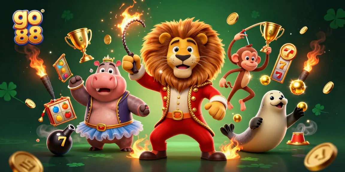 Experience thrilling gameplay and jackpot excitement with go 88, featuring vibrant animated casino characters.