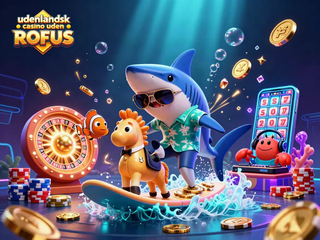 Celebrate your luck at udenlandsk casino uden ROFUS with vibrant characters and shining elements.