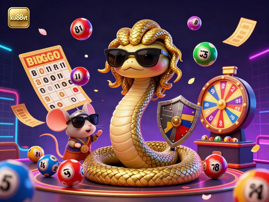 Engage with ku88vt, where friendly Medusa and a warrior mouse bring lottery excitement alive amidst exhilarating game elements.
