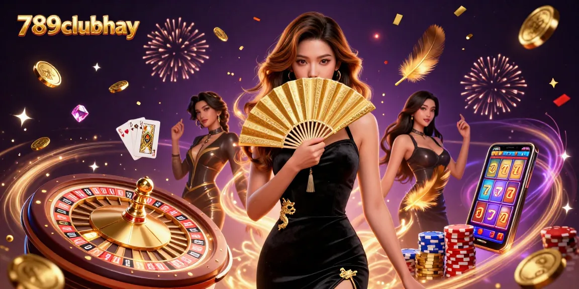 Experience the excitement of 789clubhay with a captivating casino scene featuring vibrant games and glamour.