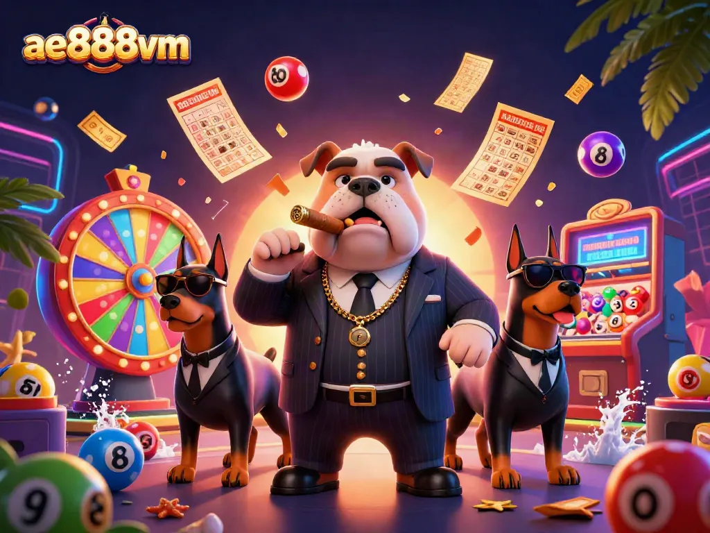 Bets and wins come alive with ae888vm's vibrant lottery and casino fantasy scene.