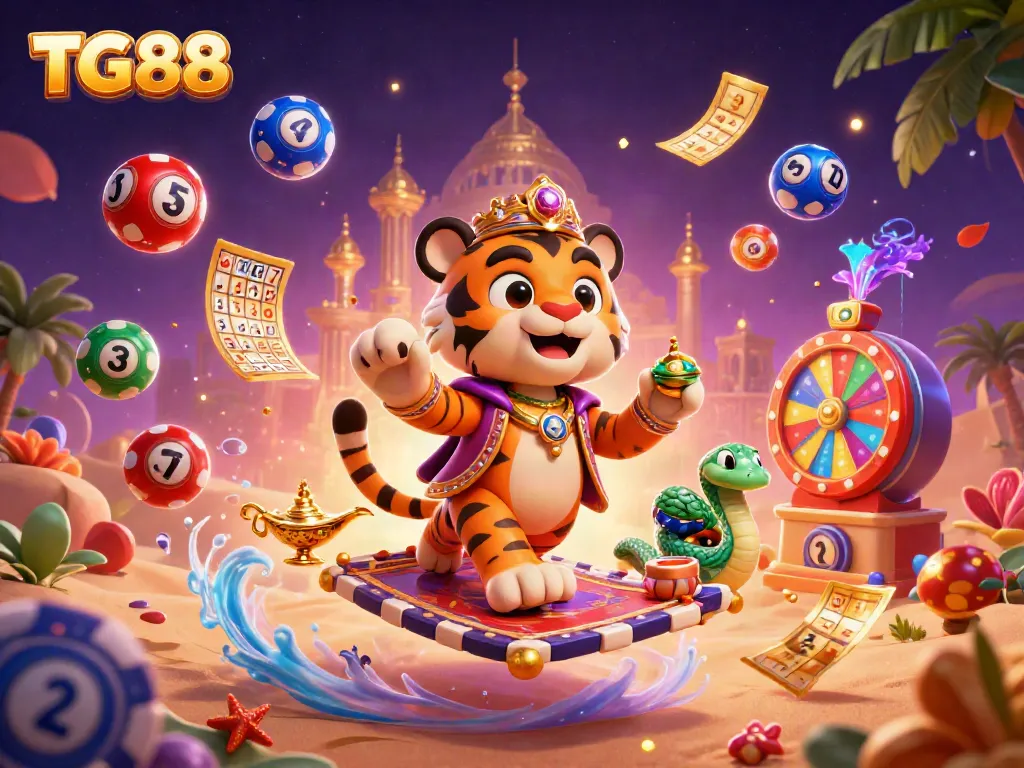 Experience thrilling gaming at TG88 with vibrant casino visuals and interactive elements.