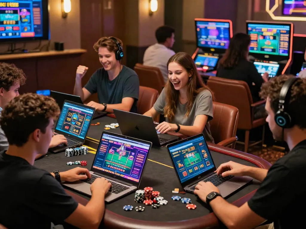 Engaged players on the KU88 online casino platform enjoying vibrant gaming experiences.