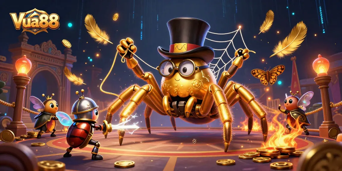 Experience thrilling games at Vua88 with dynamic characters and vibrant casino elements.