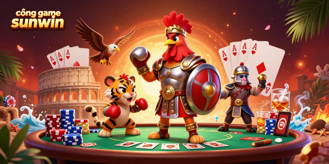 Experience the thrilling cổng game sunwin atmosphere with vibrant characters and rich casino elements in action.