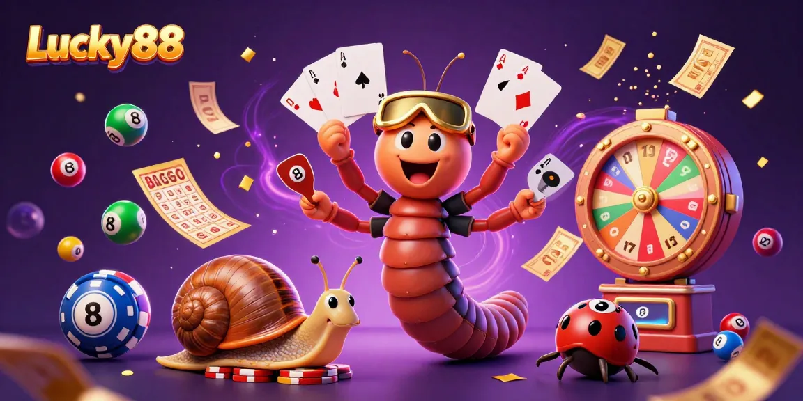 Play Lucky88 to enjoy vibrant casino moments with unique 3D characters and immersive game elements.