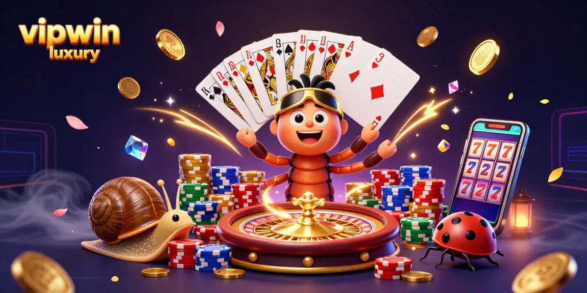 Experience the excitement of vipwin luxury with vibrant cartoon casino characters and dynamic gaming elements.