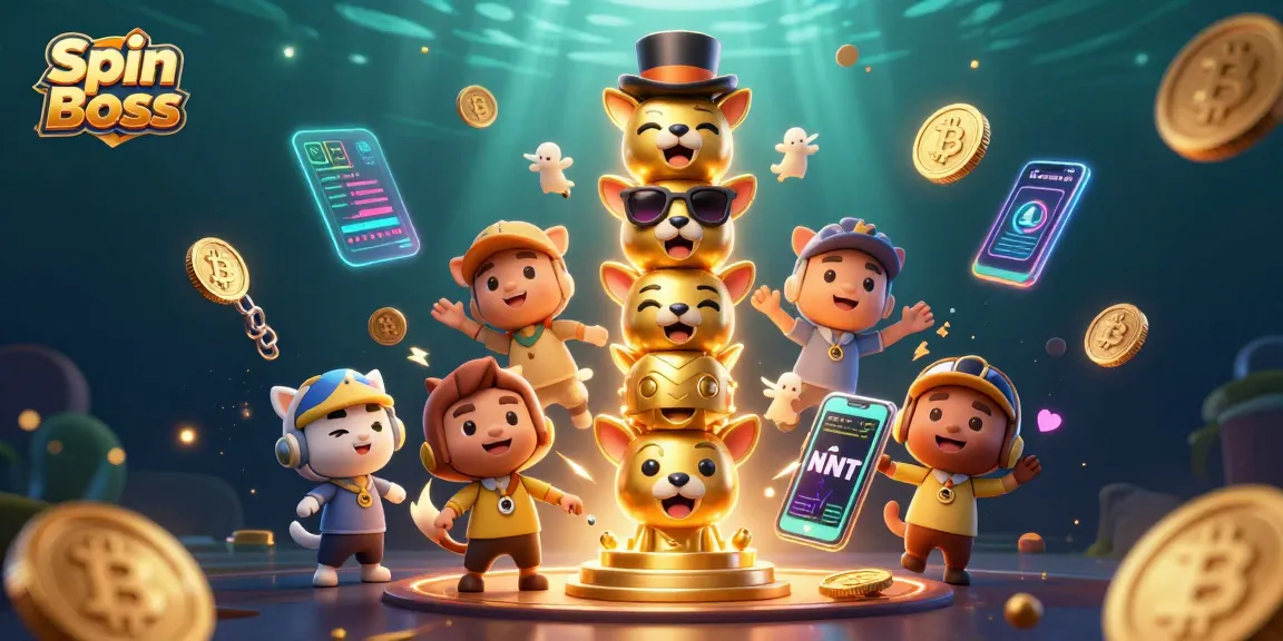 Spin Boss features vibrant 3D characters and dynamic casino elements in an engaging gaming scene.